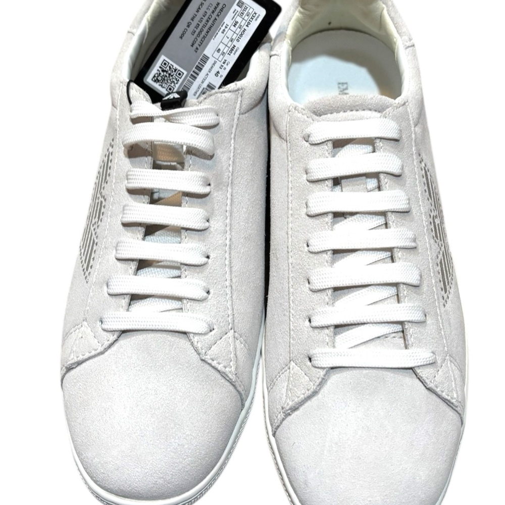 Emporio Armani White Minimalist Sneakers